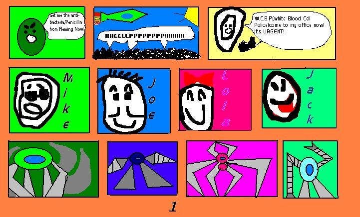 Fig. 2. A comic I made in MS Paint, when I was six